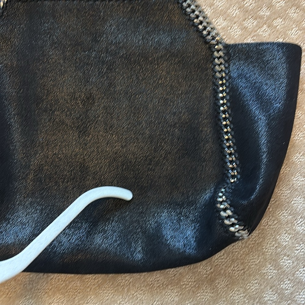 Stella McCartney Falabella Black Suede Shoulder Tote - Picture 6 of 14